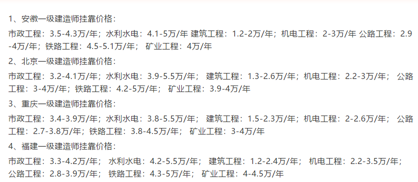 一级建造师们的共同疑问：究竟一建挂靠一年多少钱？